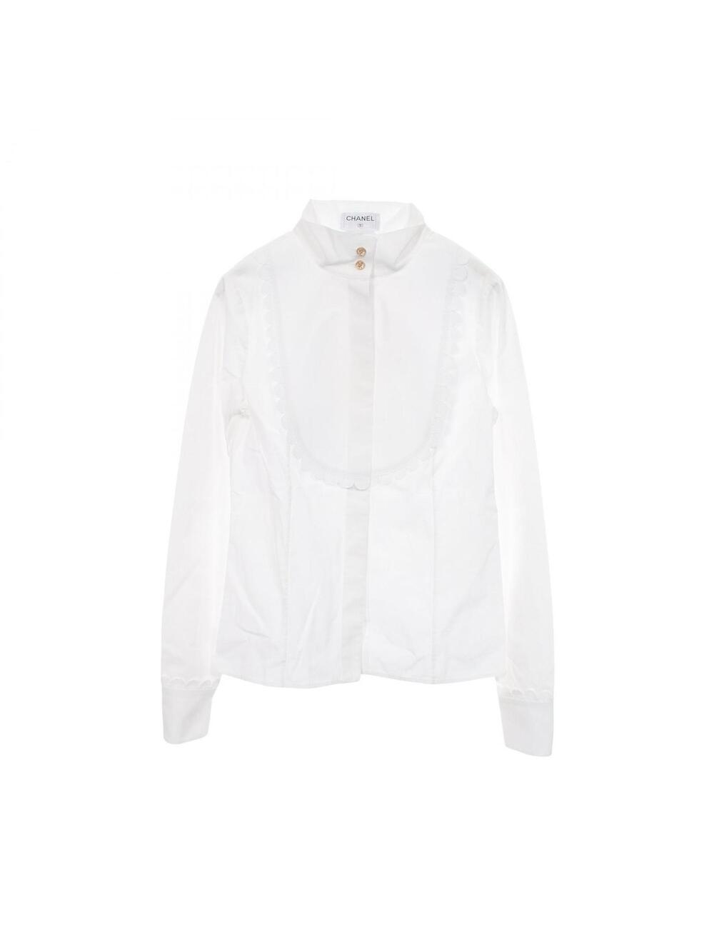 Chanel Frilled Blouse Shirt Longsleeves #309076C63B